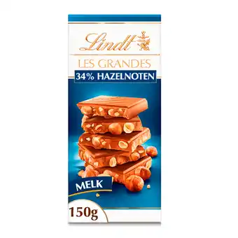 PLUS Lindt Les Grandes melk hazelnoot aanbieding