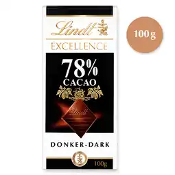 PLUS Lindt Excellence cacao 78% aanbieding