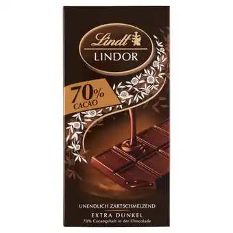 PLUS Lindt Lindor tablet dark 70% aanbieding