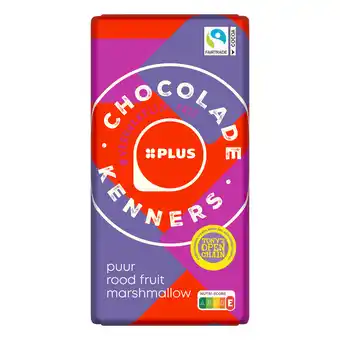 PLUS PLUS Chocoladereep rood fruit marshmallow aanbieding