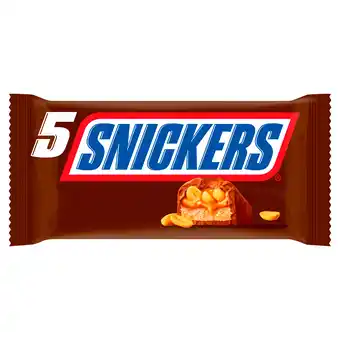 PLUS Snickers Melk chocolade karamel repen aanbieding