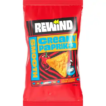 PLUS Rewind Corn Chips Creamy Paprika aanbieding