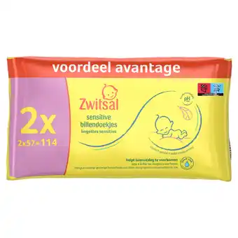 PLUS Zwitsal Billendoekjes Sensitive aanbieding