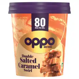 PLUS Oppo Pint double salted caramel swirl aanbieding
