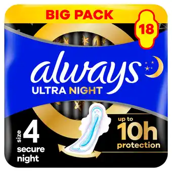 PLUS Always Ultra maandverband secure night aanbieding