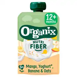 PLUS Organix Knijpfruit Mango Yoghurt Banaan 12+m aanbieding