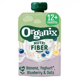 PLUS Organix Knijpfruit Banaan Yoghurt Bessen 12+m aanbieding