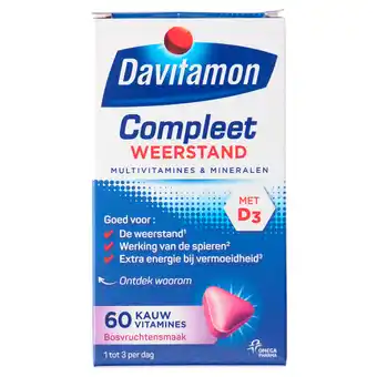 PLUS Davitamon Vitamine Compleet kauwtablet bosvrucht aanbieding