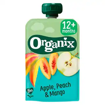 PLUS Organix Apple peach & mango 12+ aanbieding