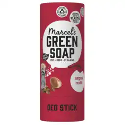 PLUS Marcel's Green Soap Deo stick Argan oudh aanbieding
