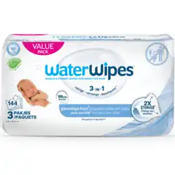 PLUS Waterwipes Babydoekjes 3x48 stuks aanbieding