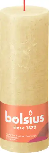 PLUS Bolsius Rustiek stompkaars 190/68 oat beige aanbieding