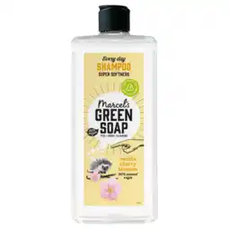 PLUS Marcel's Green Soap Shampoo elke dag Vanilla& Cherry aanbieding