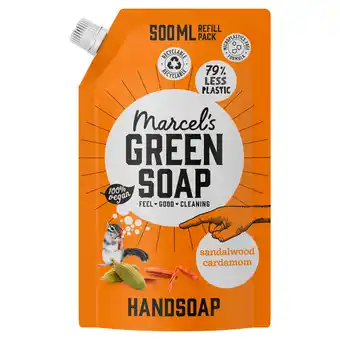 PLUS Marcel's Green Soap Handzeep Sandelhout & Kardemon navul aanbieding