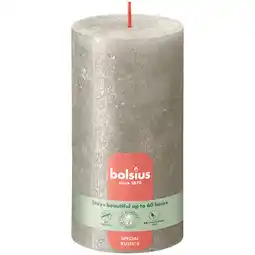 PLUS Bolsius Stompkaars Shimmer 130/68 Champagne aanbieding