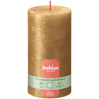 PLUS Bolsius Stompkaars Shimmer 130/68 Gold aanbieding