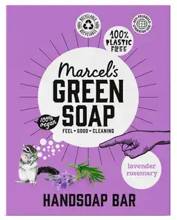 PLUS Marcel's Green Soap Handzeep Bar Lavendel&Rozemarijn aanbieding