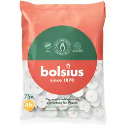 PLUS Bolsius Theelicht 4-uur zak 75 aanbieding