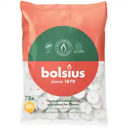 PLUS Bolsius Theelicht 4-uur zak 75 aanbieding