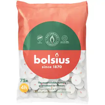 PLUS Bolsius Theelicht 4-uur zak 75 aanbieding