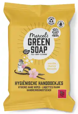 PLUS Marcel's Green Soap Handdoekjes Vanille & Kersenbloesem aanbieding