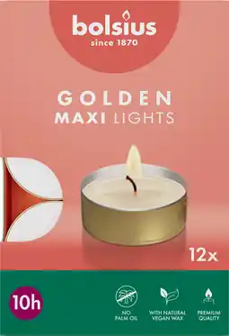 PLUS Bolsius Maxi-lichten 10-uur doos 12 Wit aanbieding