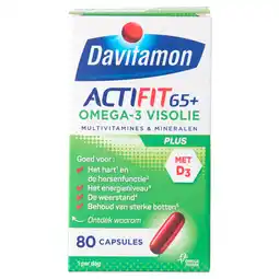 PLUS Davitamon Vitamine Actifit 65+ omega3 aanbieding