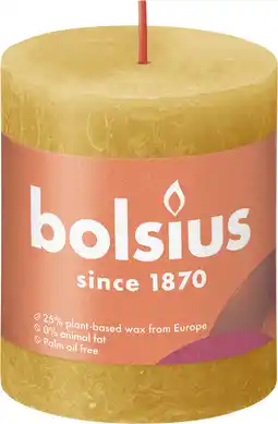 PLUS Bolsius Rustiek stompkaars 80/68 Honeycomb Yel aanbieding