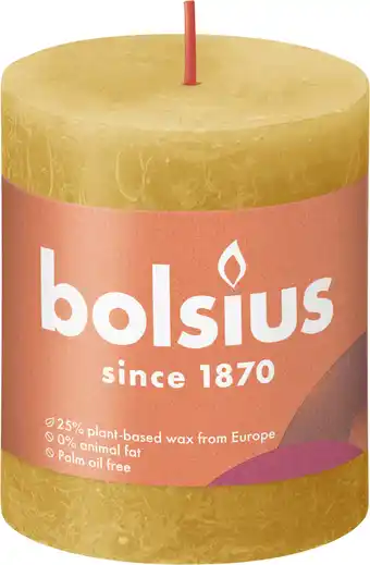 PLUS Bolsius Rustiek stompkaars 80/68 Honeycomb Yel aanbieding