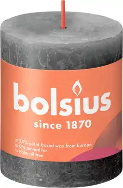 PLUS Bolsius Rustiek Shine 8cm Stormy Grey aanbieding