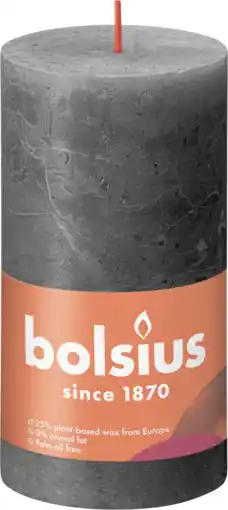 PLUS Bolsius Rustiek Shine 13cm Stormy Grey aanbieding
