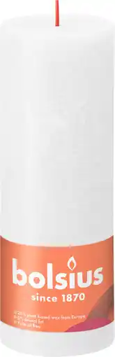 PLUS Bolsius Rustiek Shine 19cm Cloudy White aanbieding