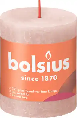 PLUS Bolsius Rustiek stompkaars 80/68 Misty aanbieding