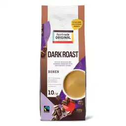 PLUS Fairtrade Original Dark roast 10 koffiebonen aanbieding