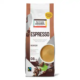 PLUS Fairtrade Original Espresso 8 koffiebonen aanbieding