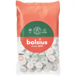 PLUS Bolsius Theelicht 6-uur zak 60 aanbieding