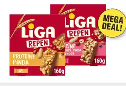 Budget Food Liga Proteine Repen Pinda of Cranberry Pinda Hazelnoot aanbieding