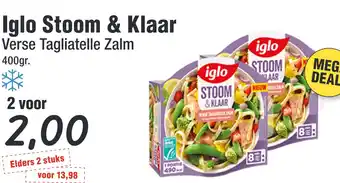 Budget Food Iglo Stoom & Klaar Verse Tagliatelle Zalm aanbieding