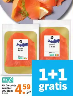 Albert Heijn AH Gerookte zalmfilet aanbieding