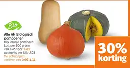 Albert Heijn Alle AH Biologisch pompoenen aanbieding