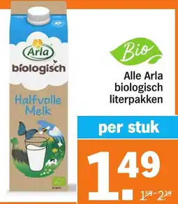 Albert Heijn Alle Arla biologisch literpakken aanbieding