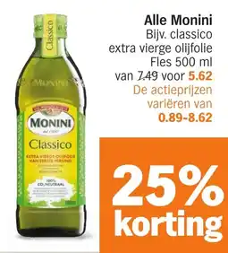 Albert Heijn Alle Monini aanbieding