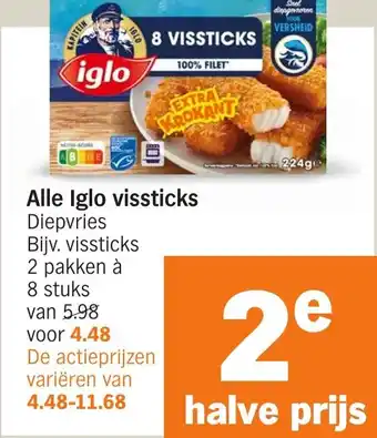 Albert Heijn Alle Iglo vissticks aanbieding