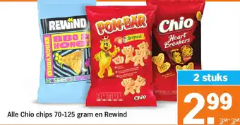 Albert Heijn Alle Chio chips en Rewind aanbieding