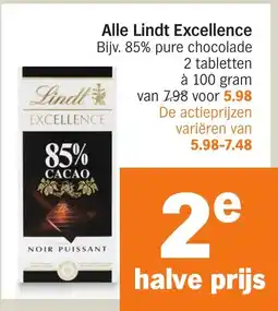 Albert Heijn Alle Lindt Excellence aanbieding