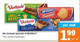 Albert Heijn Alle Verkade Specials of McVitie's aanbieding