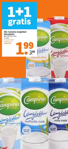 Albert Heijn Alle Campina langlekker literpakken aanbieding