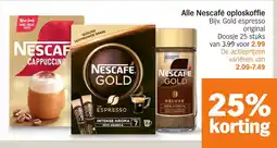 Albert Heijn Alle Nescafé oploskoffie aanbieding