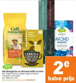 Albert Heijn Alle Biologische en fairtrade koffie en thee aanbieding