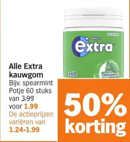 Albert Heijn Alle Extra kauwgom aanbieding